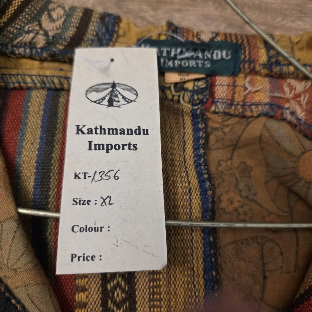 Kathmandu Boho Mushroom Patchwork Jacket XL Hooded Zip-Up Multicolor Festival - Picture 11 of 15